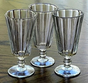 3 RARE SOVIET 1950's USSR 12 EDGED SIDES VODKA SHOT GLASSES LAFITNIK / ЛАФИТНИК - Picture 1 of 14