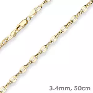 3,4mm Ankerkette-Steg Goldkette Collier Halskette aus 585 Gold Gelbgold 50cm - Bild 1 von 3