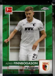 2020-21 TOPPS CHROME BUNDESLIGA GREEN WAVE /99 ALFRED FINNBOGASON AUGSBURG - Foto 1 di 1