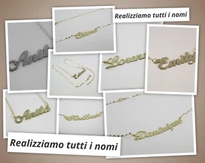 Halskette Mit Name Weißgold Oder Gelb 18 Karat Wir Realisieren Any Geschrieben - Bild 1 von 13