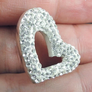 Joyería colgante de circonita cúbica transparente y plata de ley 925, diseño de corazón - Imagen 1 de 4