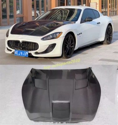 Se adapta a Maserati GranTurismo GT GTS fibra de carbono capó delantero cubierta de capó ventilado Foto 1 de 4