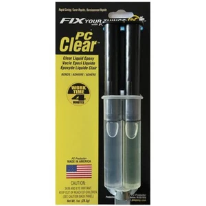 - 70147-4 PC-Clear Epoxy Adhesive Liquid, 1oz Double Syringe, 4-Pack, Clear 7... - Picture 1 of 4