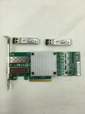  BCM57810S 10GB Dual Port SFP+ PCIe x8  +2PC Intel FTLX8571D3BCV E10GSFPSR - Image 1 of 4