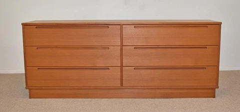 Danish Teak 6 Drawer Dresser by Torring Cover