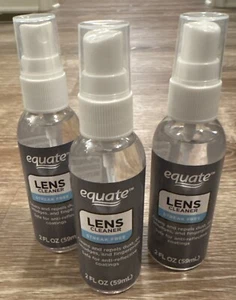 Lot of 3 NEW 2 FL. OZ. Travel Size Equate Lens Eye Glass Cleaner - Picture 1 of 4
