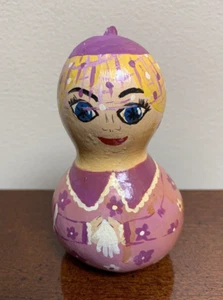 Guanti donna rosa posh bionda cappello zucca dipinto a mano piccolo artista firmato arte popolare - Foto 1 di 6