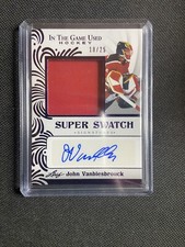 2023 LEAF IN THE GAME USED SUPER SWATCH JOHN VANBLESBROUCK PATCH AUTO #18/25