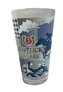 Kentucky Derby Horse Racing Collectors Glass Cup 16oz Only One On eBay