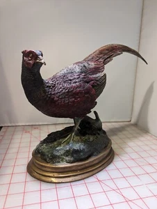 Französischer Künstler Christopher Fratin Bronze Fasan Skulptur Kunstwerk - Bild 1 von 7