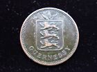 Guernsey 4 Doubles 1889 H Guernesey 3 Lions Victoria British Uk 1392# Coin