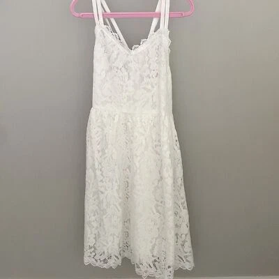 White Lace Dress - Size 10 - Image 1 of 4