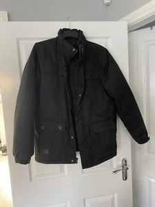 Vans Off The Wall schwarze Herren Jacke Mantel Größe Small S würde älteren Jungen passen - Bild 1 von 5