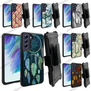 Per Samsung S21 FE 5G custodia robusta fondina antiurto + cover vetro temperato p1 - Foto 1 di 25