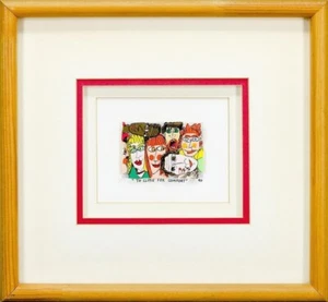 James Rizzi Collage 3D originali "TO CLOSE FOR COMFORT" firmati incorniciati 1990 - Foto 1 di 6
