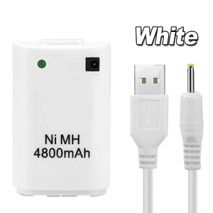Rechargeable Battery + USB Charger Cable Pack for XBOX 360 Wireless Controller - Picture 1 of 9