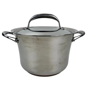 Kirkland  COPPER CORE 8 Qt Quart Stainless Steel Stock Pot w/ Lid NICE CONDITION - Picture 1 of 6