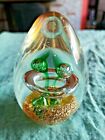 Vintage Art Glass Egg-Shaped Paperweight