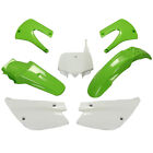 For Kawasaki KX85/KX100 Restyled Plastics Kit Bodywork Parts Green/White 01-13