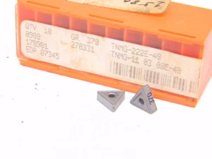 NEU ÜBERSCHÜSSIG 10 STK. CARBOLOY TNMG 222E48 GRADE: 370 CARBIDE INSERTS - Bild 1 von 1