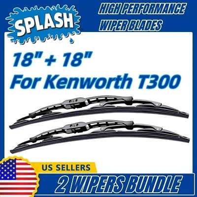 Paquete de 2 escobillas limpiaparabrisas estándar - aptas para Kenworth T300 2007-2008 - 30180x2 Foto 1 de 4