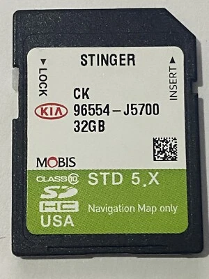 2018 2019  Stinger Premium GT1GT2 Sedan GPS Navigation SD CARD Map 96554-J5700 - Image 1 of 3