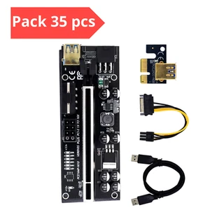 Lot de 35 Riser PCI-E Express VER010S Plus Mining Rig Minage - Bild 1 von 21