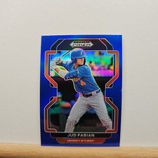 2022 Prizm Draft Picks Baseball Jud Fabian base BLUE Prizm card # PDP67