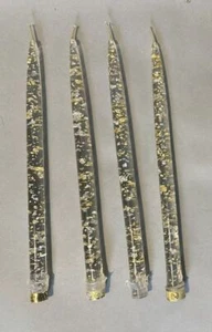 4 Vintage Retro MCM 12" Miller Decorative Candles with Gold & Silver Flecks - Picture 1 of 5