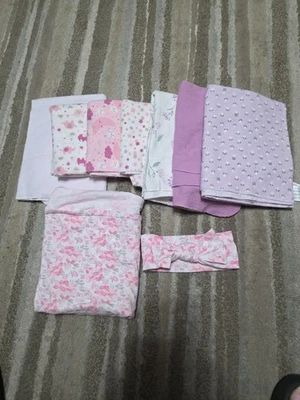 Lote de 8 mantas finas para bebés niñas, 1 con diadema a juego ¡BONITO! Foto 1 de 4