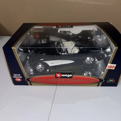 Chevrolet Corvette C1 1957 Bburago rojo 1:18 fundido a presión 3024 hecho en Italia Foto 1 de 4