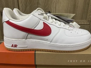 NIKE Men 11.0US Air Force1 Low Color Of The Month University Red Domestic Us11 - Picture 1 of 5