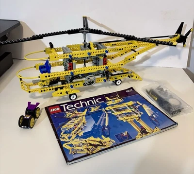 Juego de cambio técnico helicóptero Lego vintage. Incompleto con algunos faltantes. Foto 1 de 4