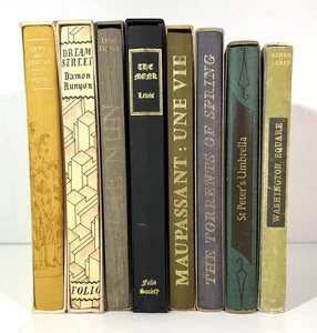 Lot of 8 Folio Society Fiction & Literature 1963-1989 Hardcovers w/ Slipcases - Bild 1 von 19