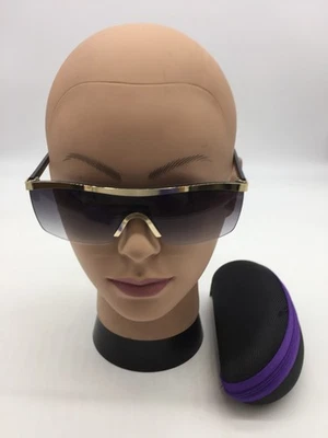 Gafas de sol Chanel para mujer con montura negra/dorada de moda 55-15-147 lentes grises Foto 1 de 4