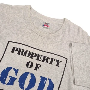 VTG Property Of God T-Shirt Christian Single Stitch Made In USA Adult XL - Picture 1 of 6