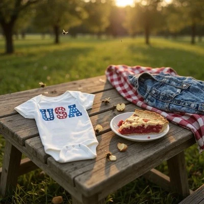 Mono personalizado estampado en papel aluminio de EE. UU. del 4 de julio - NUEVO Foto 1 de 4