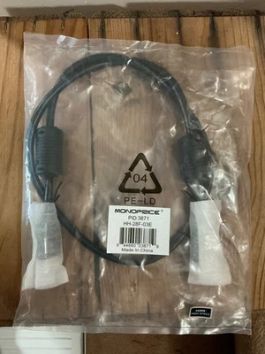 Monoprice 3ft Enhanced High Speed HDMI 2.0 Cable HH-28F-03E NEW Sealed - Image 1 of 2