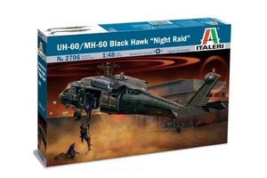 Italeri 2706 1/48 Scale Model Helicopter Kit UH-60/MH-60 Black Hawk Night Raid - Picture 1 of 1