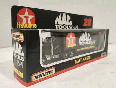 1993 Matchbox Transporters Super Star 1:87 #28 Davey Allison/Havoline Mac Tools - Image 1 of 4