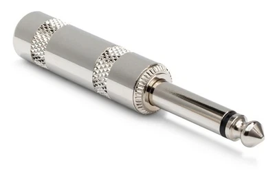 Hosa PLG-025W 1/4 inch TS Male Cable-mount Connector - Image 1 of 4