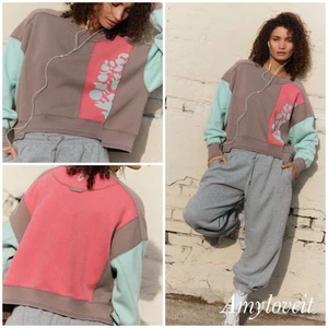 Free People Intercept Logo Pullover Sweatshirt Gr. Small Neu mit Etikett - Bild 1 von 5