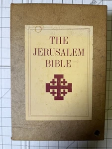 The Jerusalem Bible Doubleday 1966 Hardcover Edition with Slipcase Ships Fast - Picture 1 of 5