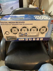 Radio Marina Doble MXCP494BTS con Sintonizador Bluetooth y cuatro Altavoces de 6.5" Nuevo - Imagen 1 de 9