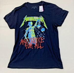 Metallica T-Shirt Uomo Tg M Nera E Giustizia Per Tutti Album Metal Rock Grafica - Foto 1 di 8