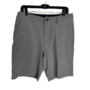 Volcom Surf Turf Shorts Mens 32x10 Gray Heather 4 Way Stretch Flat Front Slash - Picture 1 of 8