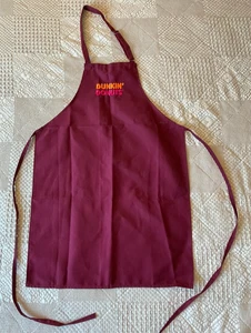 Dunkin Donuts Mitarbeiter Uniform Schürze weinrot offiziell Made in USA Retro Vintage - Bild 1 von 10