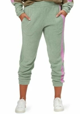 Free People 女式蓝色 Monday 抓绒慢跑裤 Valley Girl 绿色粉色全新带标签  — 第 1/4 张图片