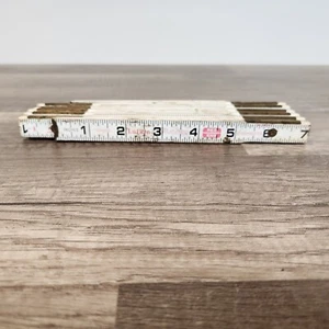 Vintage Lufkin 1066D Red End Folding Wooden Ruler 72in / 6ft Rugged Engineer - Picture 1 of 6