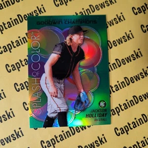JACKSON HOLLIDAY 2023 UD Goodwin Champions Splash Color Platino Verde Arco Iris - Imagen 1 de 2